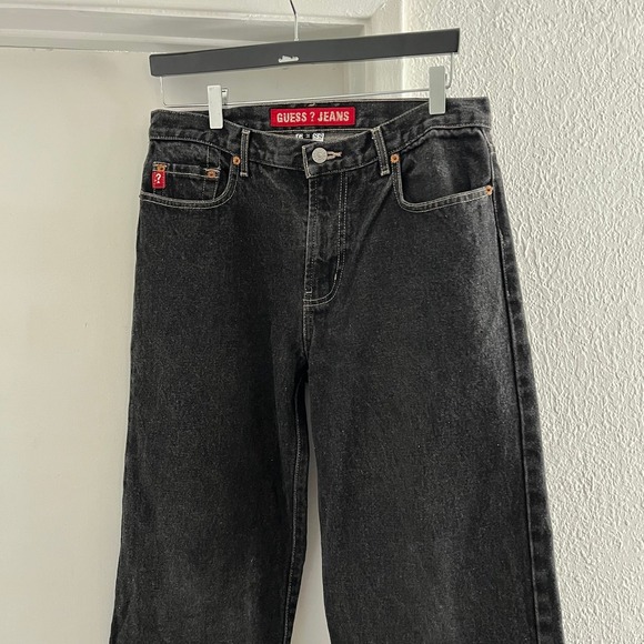 Guess Other - Vintage 90s Guess Relaxed Tapered Denim Men's Black Jeans - Men's Size 31x34